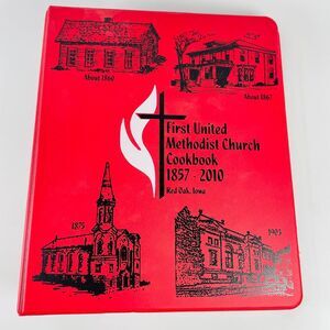 First United Methodist Church Cookbook 1857-2010 Vintage Red Oak Iowa Ring Bound